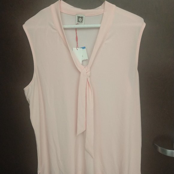 Anne Klein, "Cherry Blossom", Sleeveless Blouse, XL - Picture 1 of 3